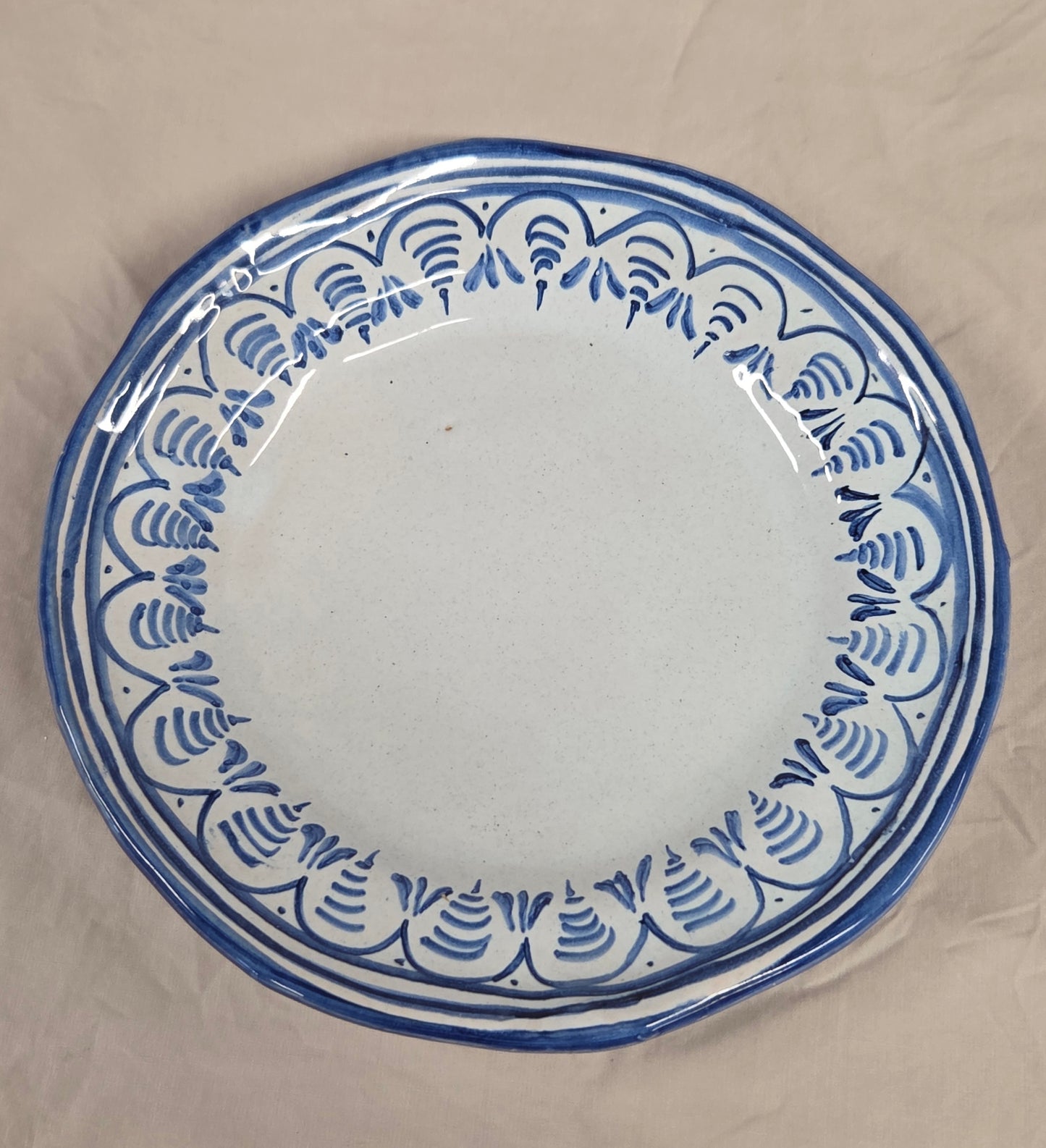 Vintage Spanish Talavera Blue and White 16 Piece Coffee Set