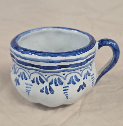 Vintage Spanish Talavera Blue and White 16 Piece Coffee Set