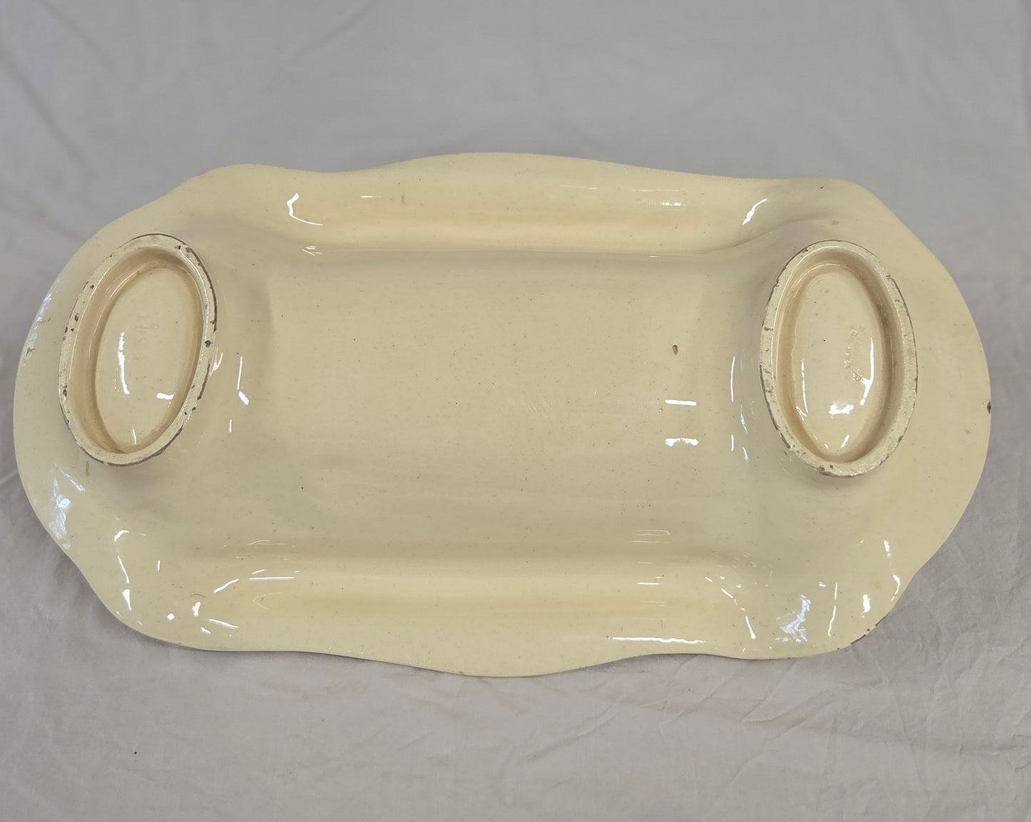 Antique Circa 1900 French Longchamp Majolica Asparagus Serving Platter