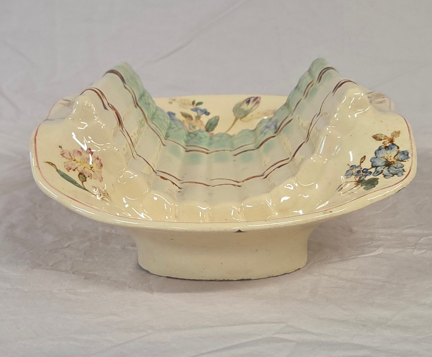 Antique Circa 1900 French Longchamp Majolica Asparagus Serving Platter