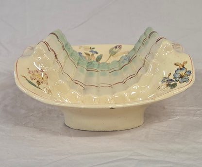 Antique Circa 1900 French Longchamp Majolica Asparagus Serving Platter