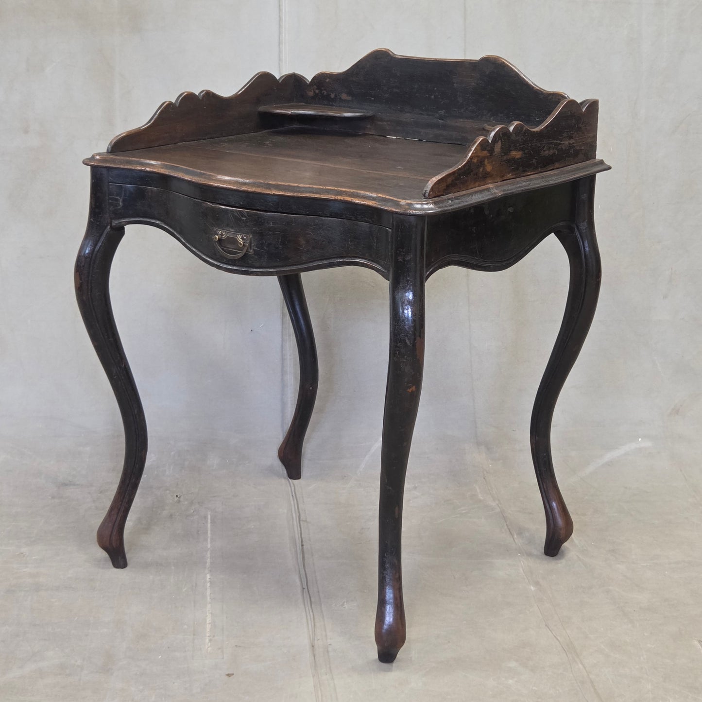 Antique 19th century Dutch Colonial Teak Baroque Writing Desk