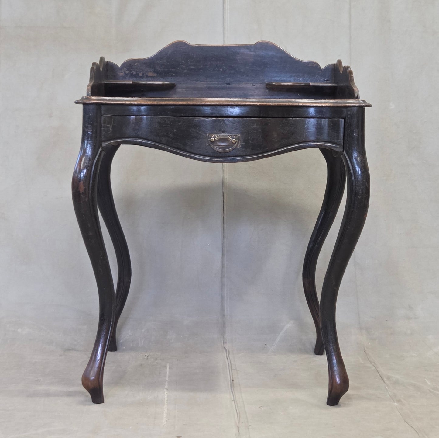 Antique 19th century Dutch Colonial Teak Baroque Writing Desk