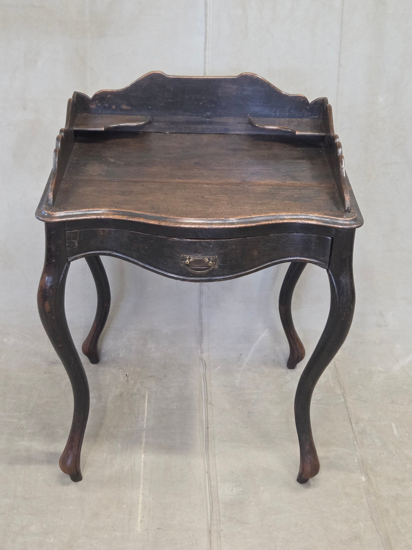 Antique 19th century Dutch Colonial Teak Baroque Writing Desk