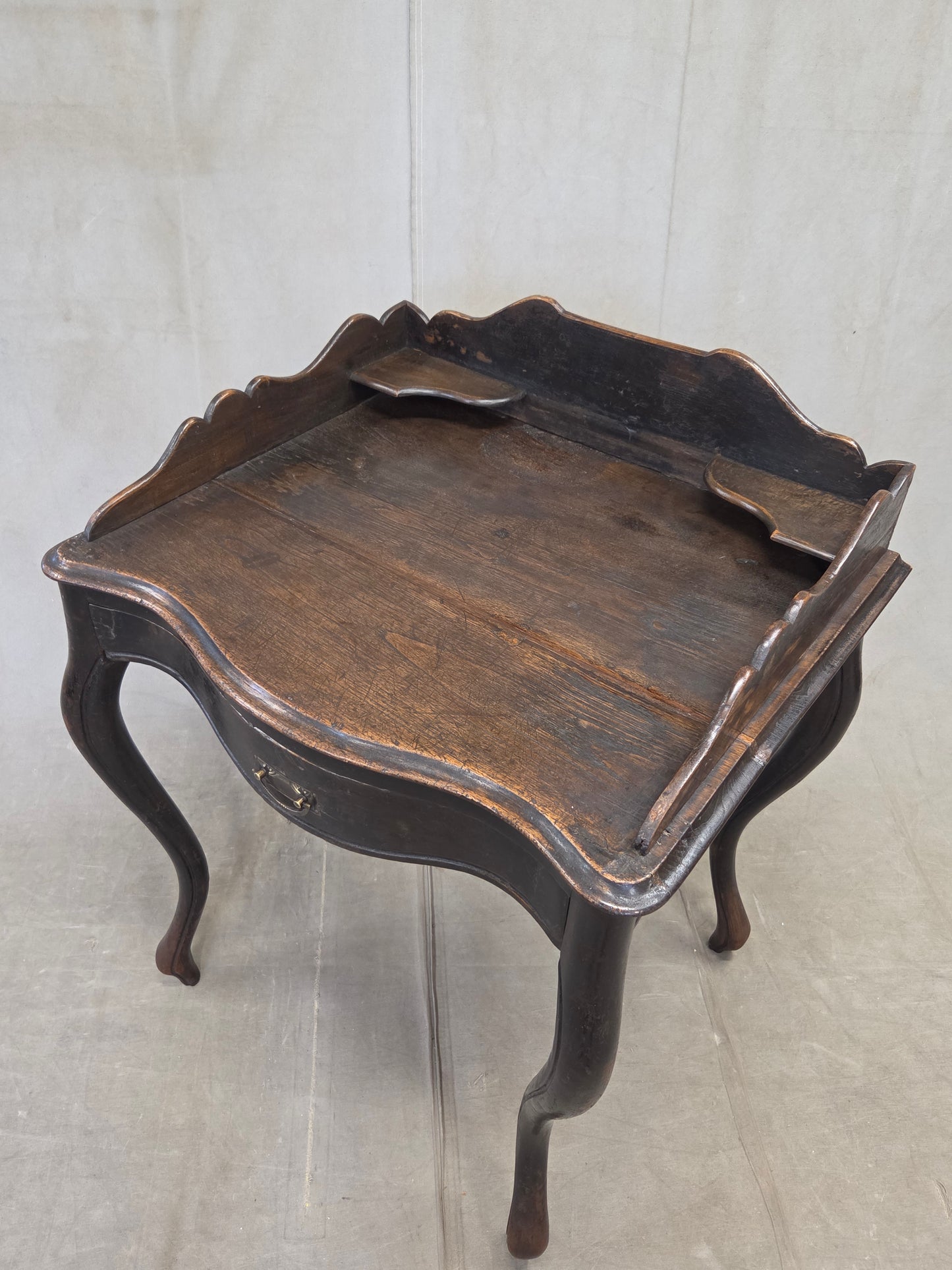 Antique 19th century Dutch Colonial Teak Baroque Writing Desk