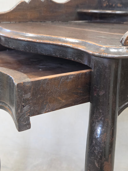 Antique 19th century Dutch Colonial Teak Baroque Writing Desk