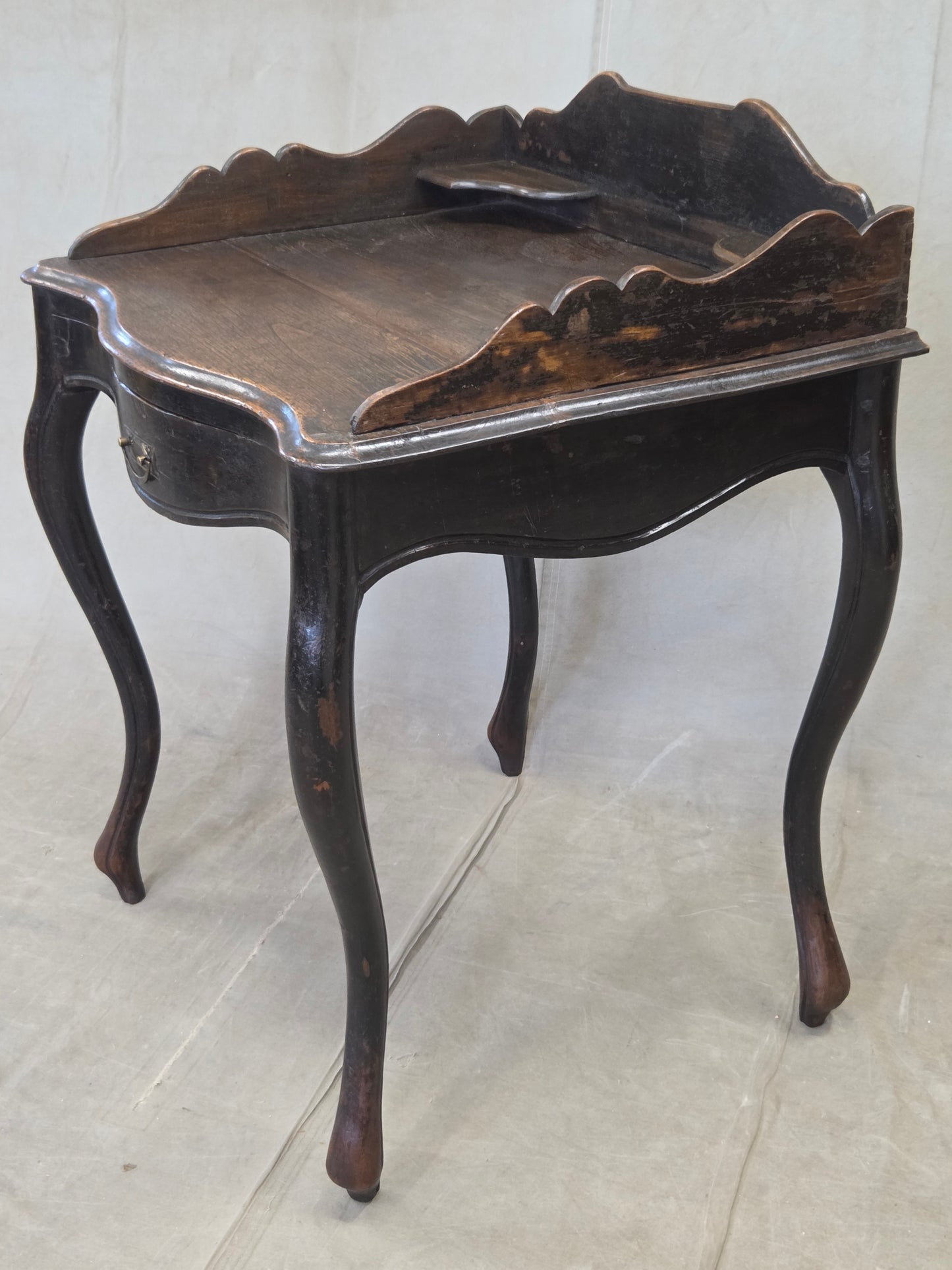 Antique 19th century Dutch Colonial Teak Baroque Writing Desk