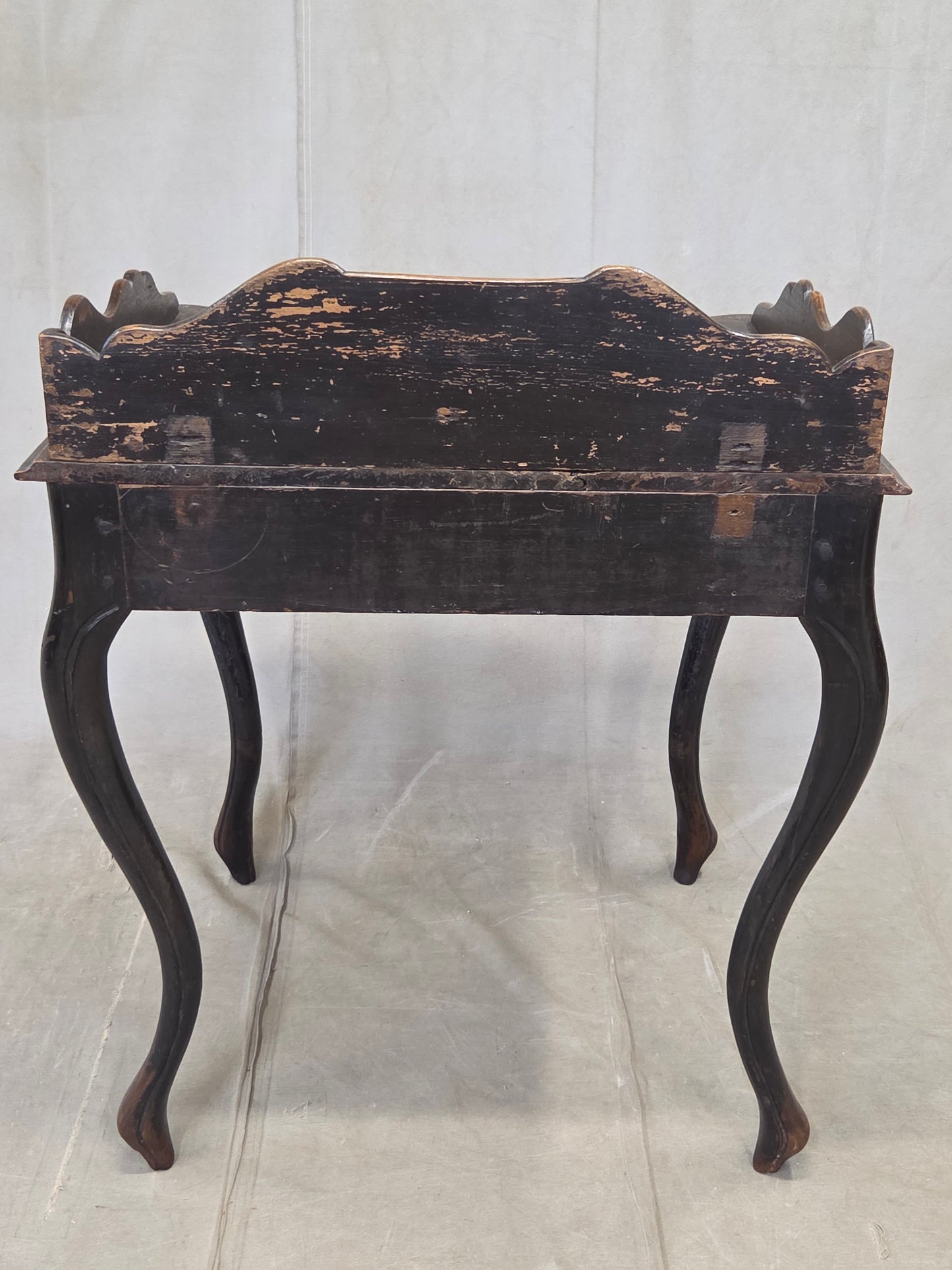 Antique 19th century Dutch Colonial Teak Baroque Writing Desk