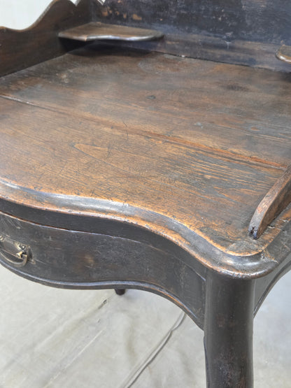 Antique 19th century Dutch Colonial Teak Baroque Writing Desk