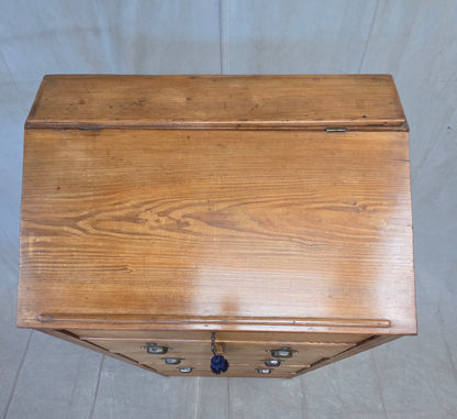 Antique Circa 1900 English Pine Schoolmaster's Standing Desk with Storage