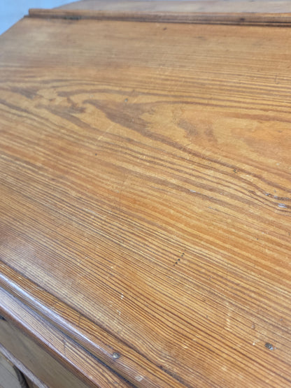 Antique Circa 1900 English Pine Schoolmaster's Standing Desk with Storage
