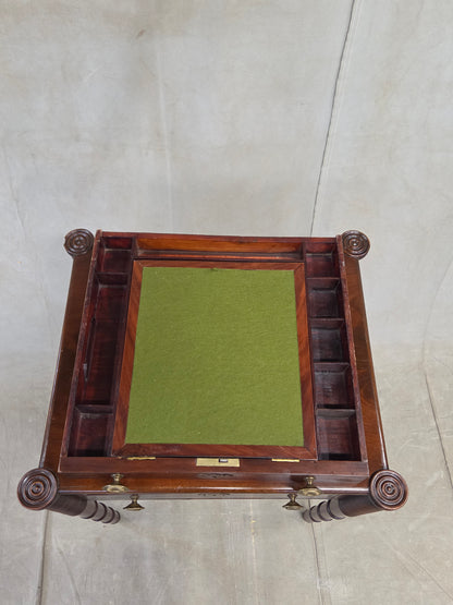 Antique Mahogany Federal Style Nightstands with Interior Slant Desk - a Pair