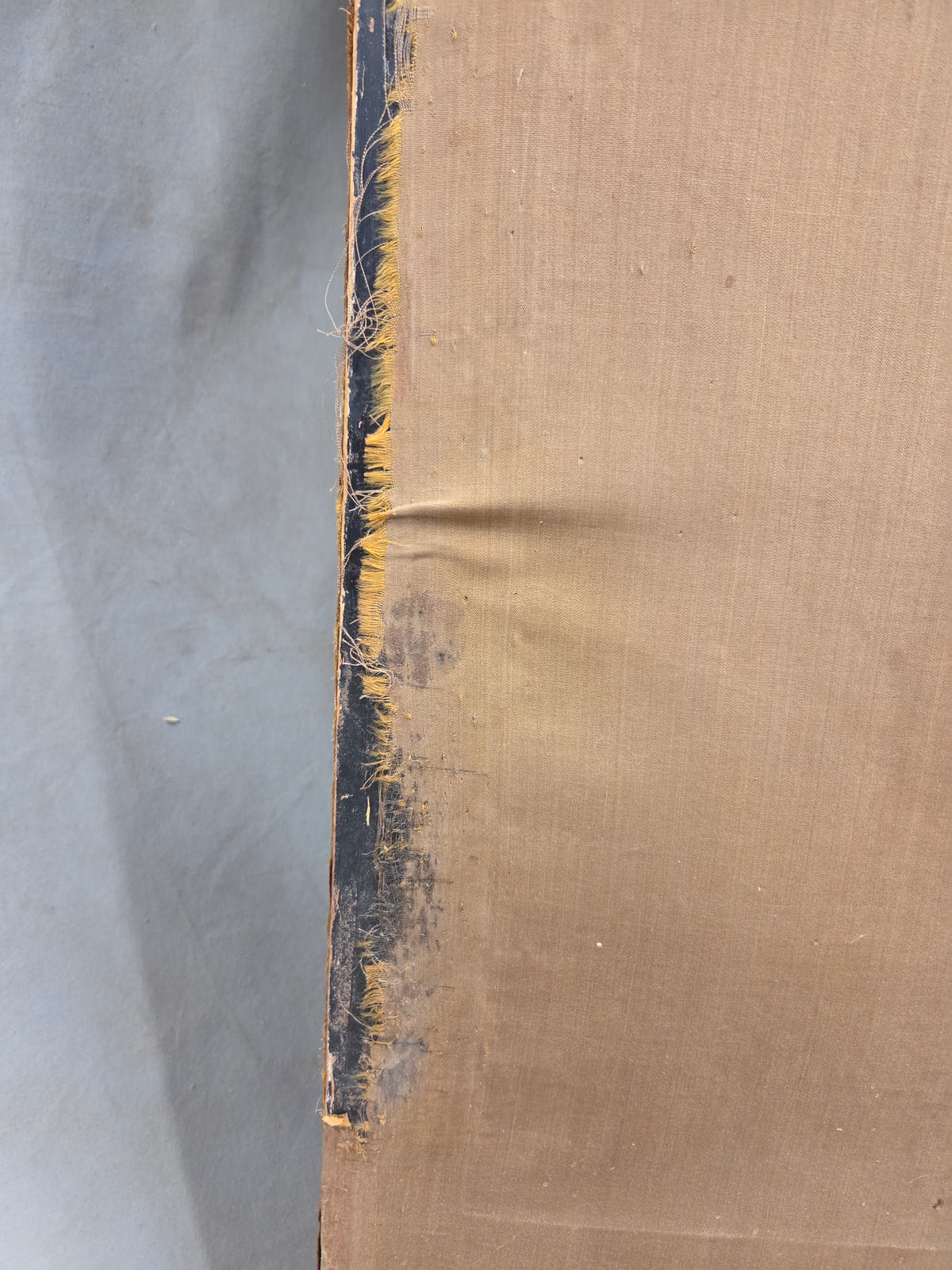 Antique 19th century Peruvian Colonial Painted Leather Folding Screen