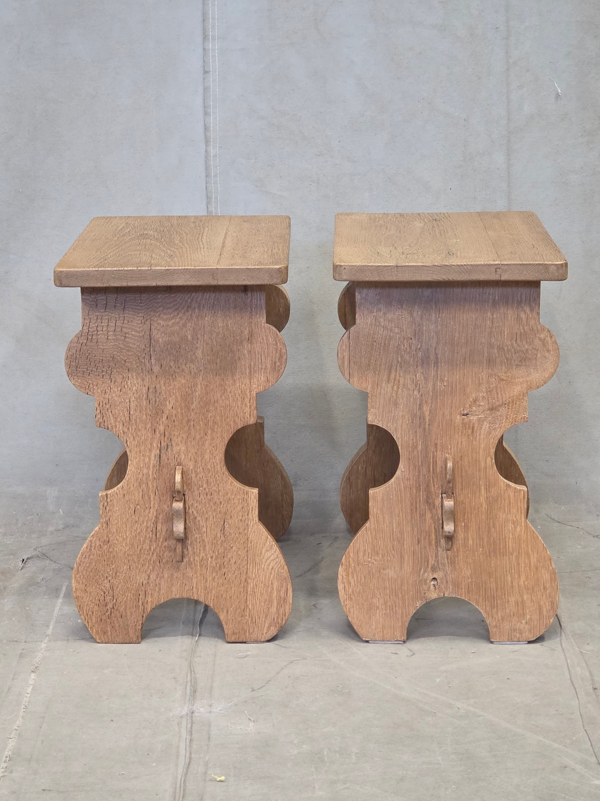 Antique Scandinavian Oak Stools