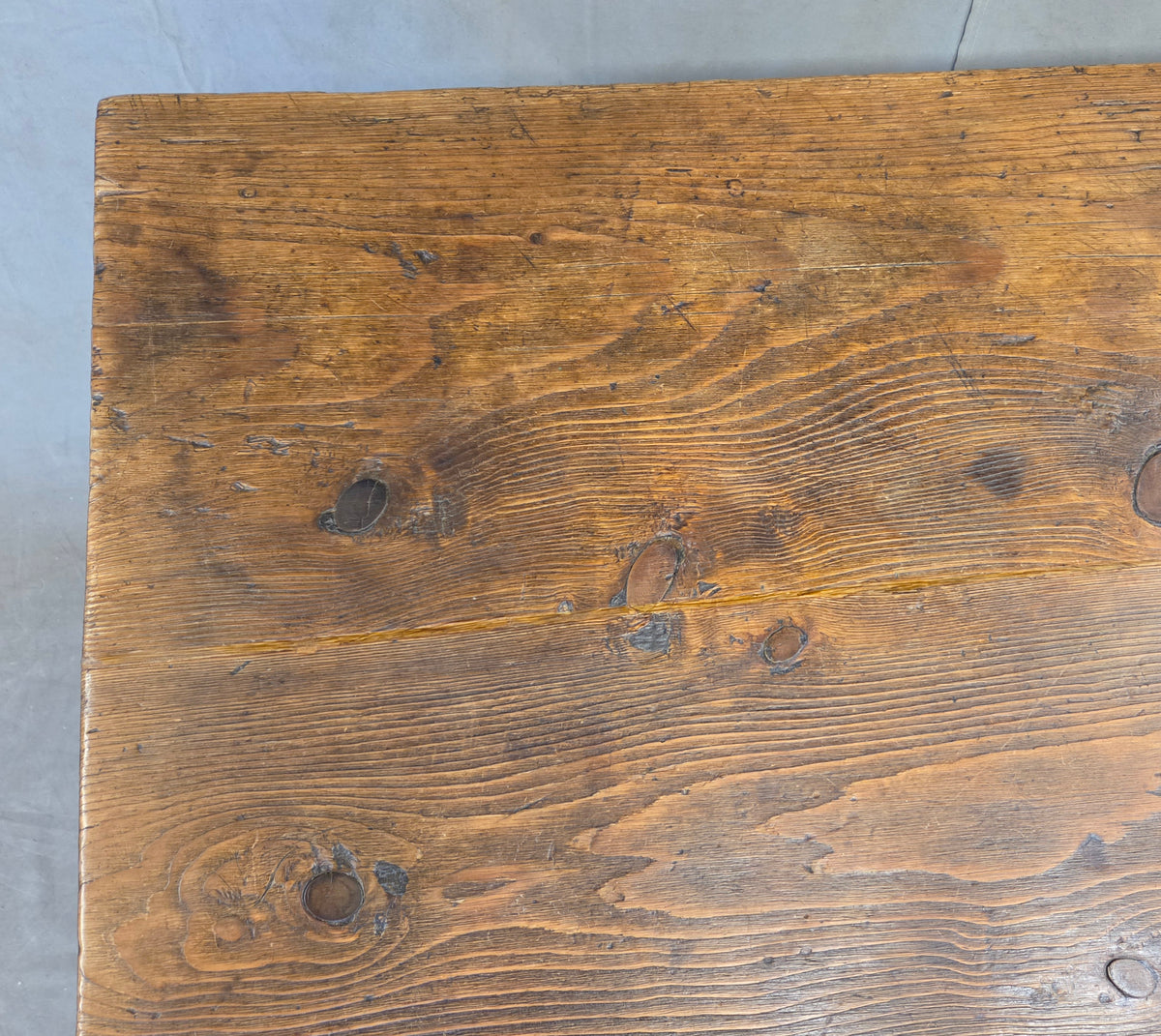 Antique 18th Century European Rustic Painted Pine Baker's Table