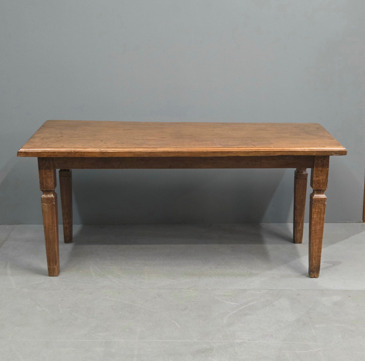 Vintage Old Teak Dining Table, C. 1940, Indonesia
