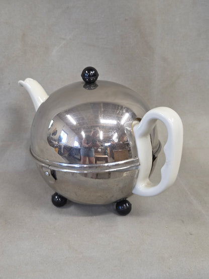 Vintage Art Deco Furstenberg Bavarian Tea Pot w/ Insulated Stainless Steel Cozy