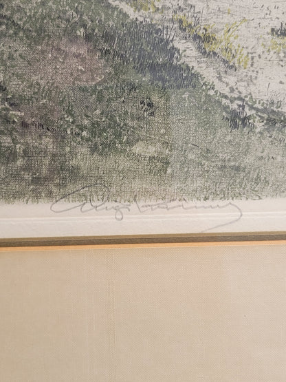 Etching of Persenberg Castle (Austria) by Luigi Kasimir (1881-1962)