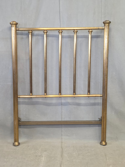 Antique Brass Twin Bed Headboards - A Pair
