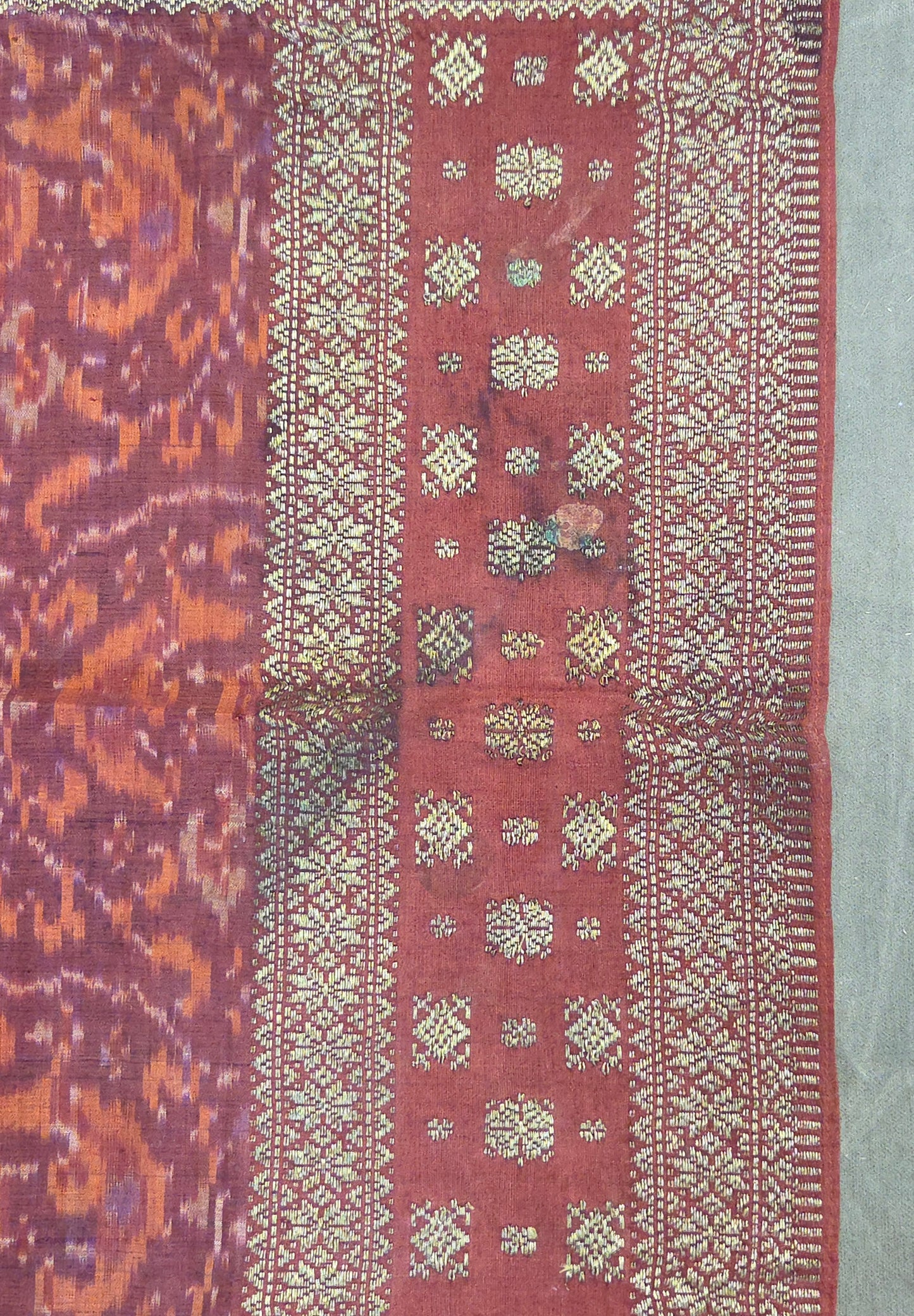 Antique Early 20th century Malaysian Ikat Songket Head Cloth from Sumatra