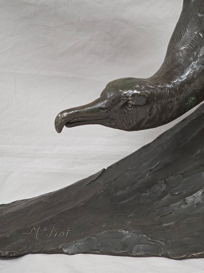 Albatross bronze sculpture, by French artist Maximilien Fiot (1886-1953)