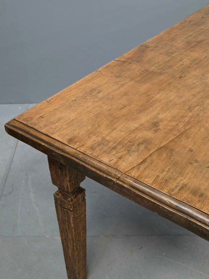 Vintage Old Teak Dining Table, C. 1940, Indonesia