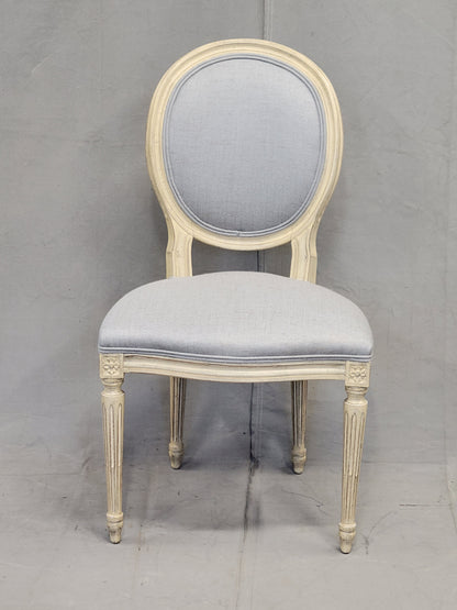 Vintage Baker Furniture French Louis XVI Painted Dining Chairs Reupholstered - Set of 6