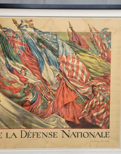 "L'Emprunt De La Defense Nationale" Ww1 Vintage Poster, by Jules Abel Faivre