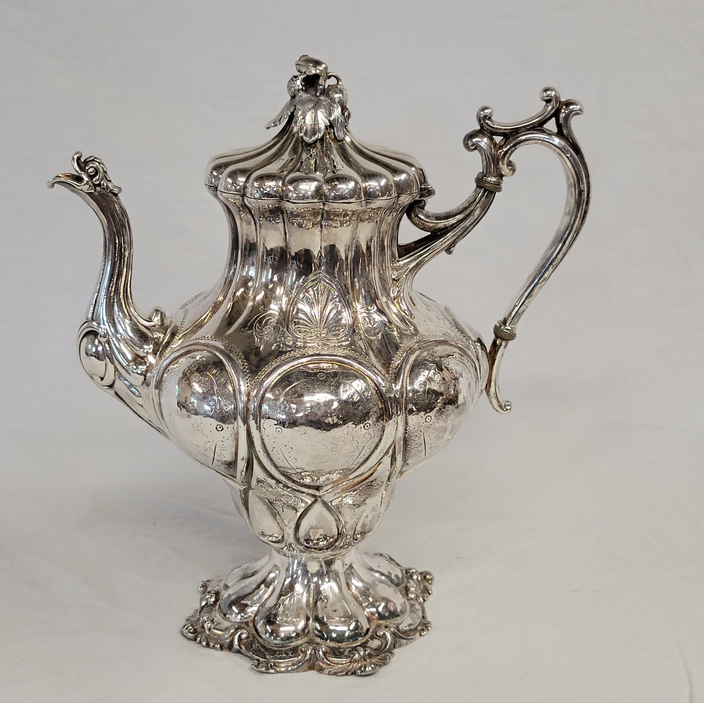 Antique 1870s Redfield & Rice Silverplate Tea and Coffee Set