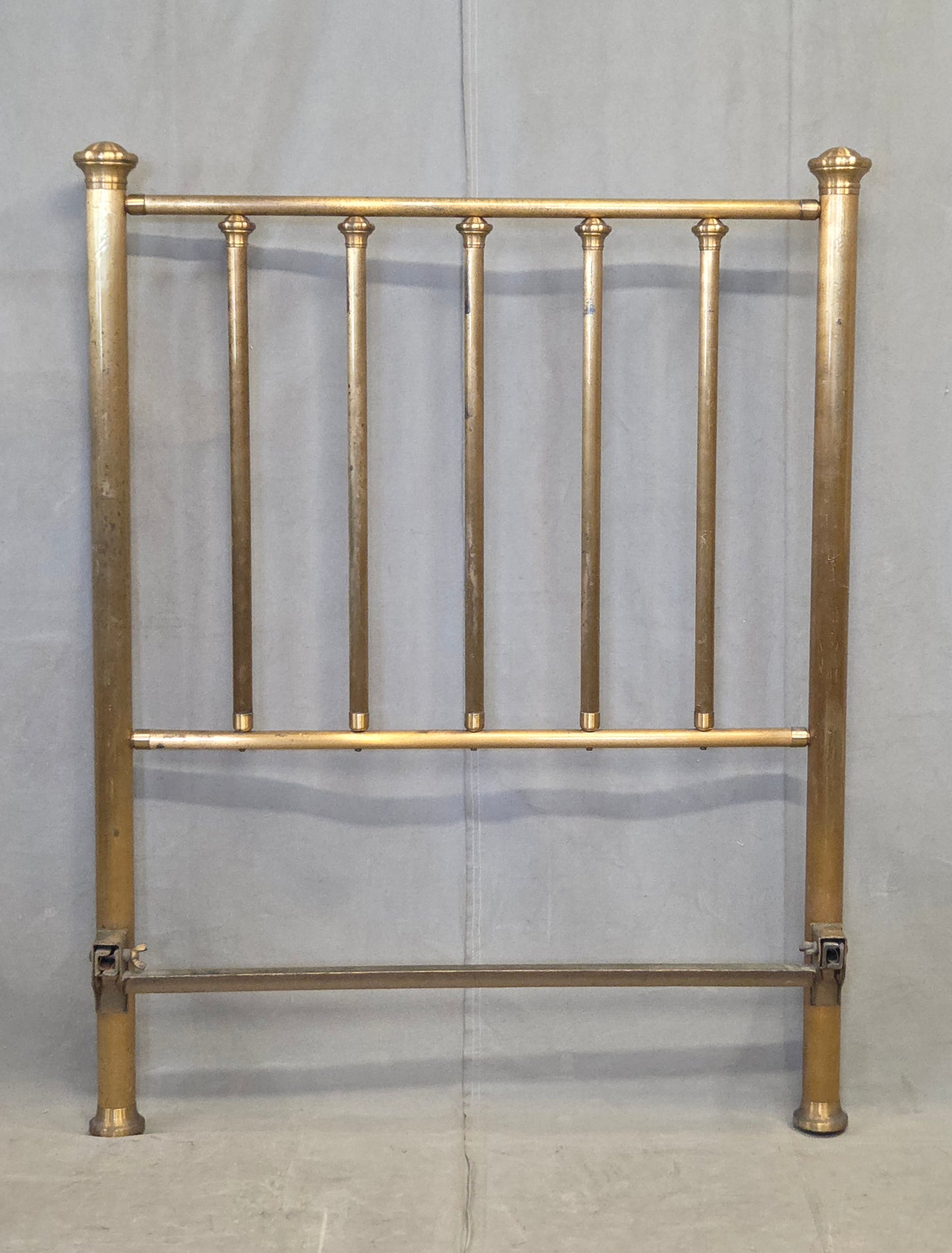 Antique Brass Twin Bed Headboards - A Pair