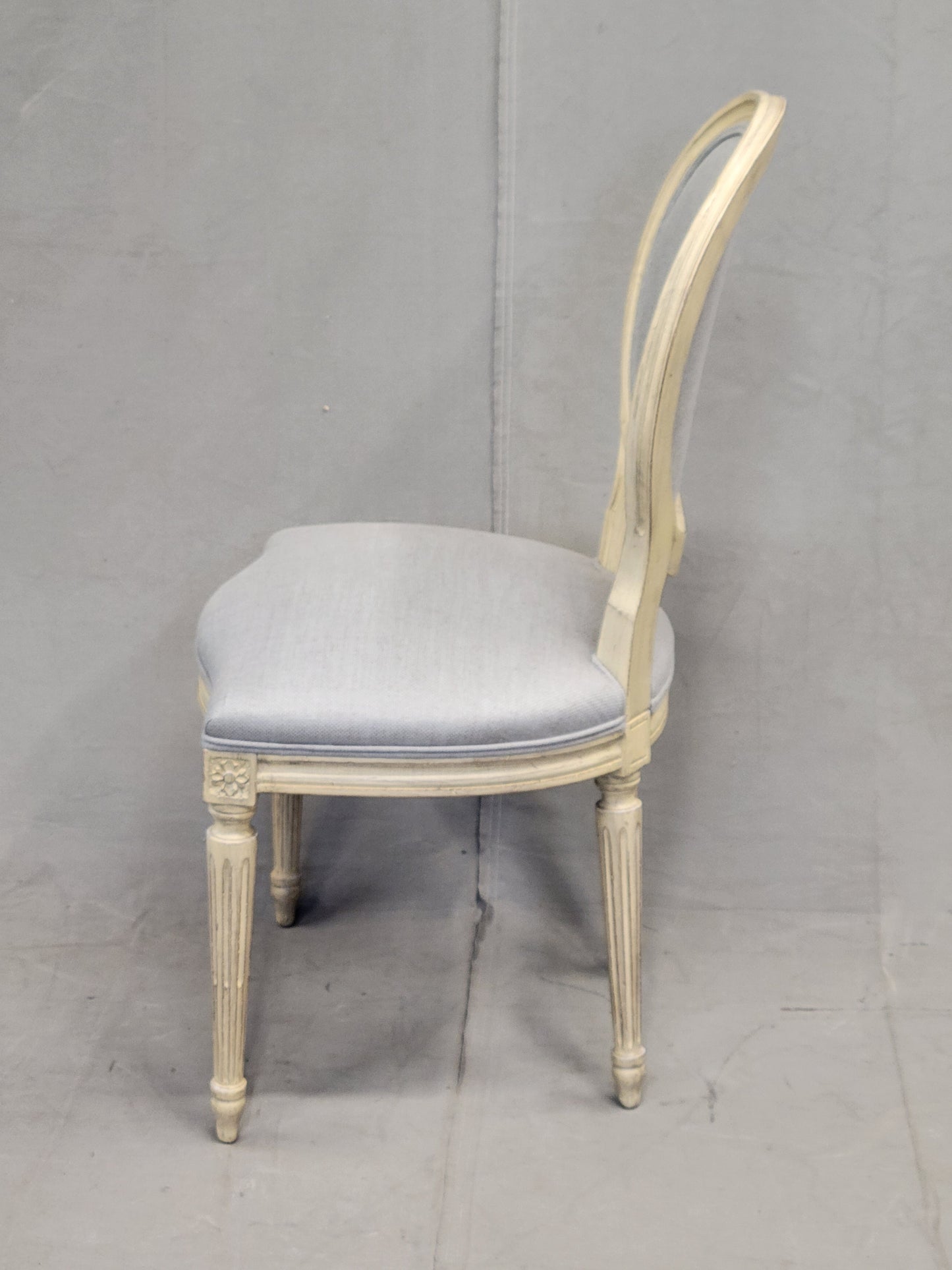 Vintage Baker Furniture French Louis XVI Painted Dining Chairs Reupholstered - Set of 6