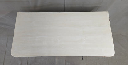 Antique English Pine Painted Dresser Chest of Drawers With Greek Key Motif