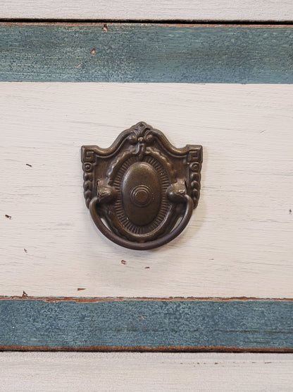 Antique English Painted Dresser Chest of Drawers With Greek Key Motif