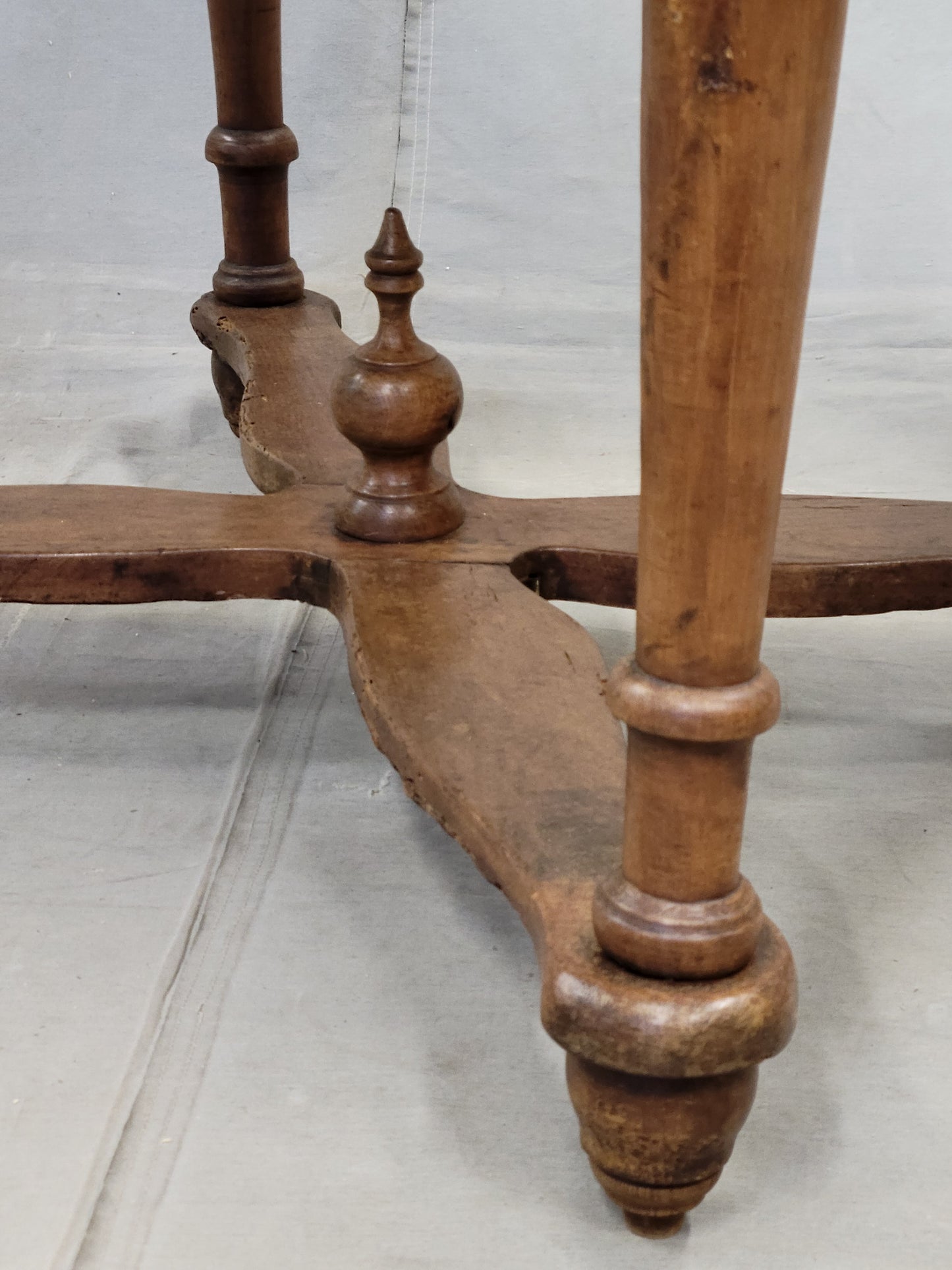 Antique Eastern European Pine and Beechwood Baker's Table Kitchen Island