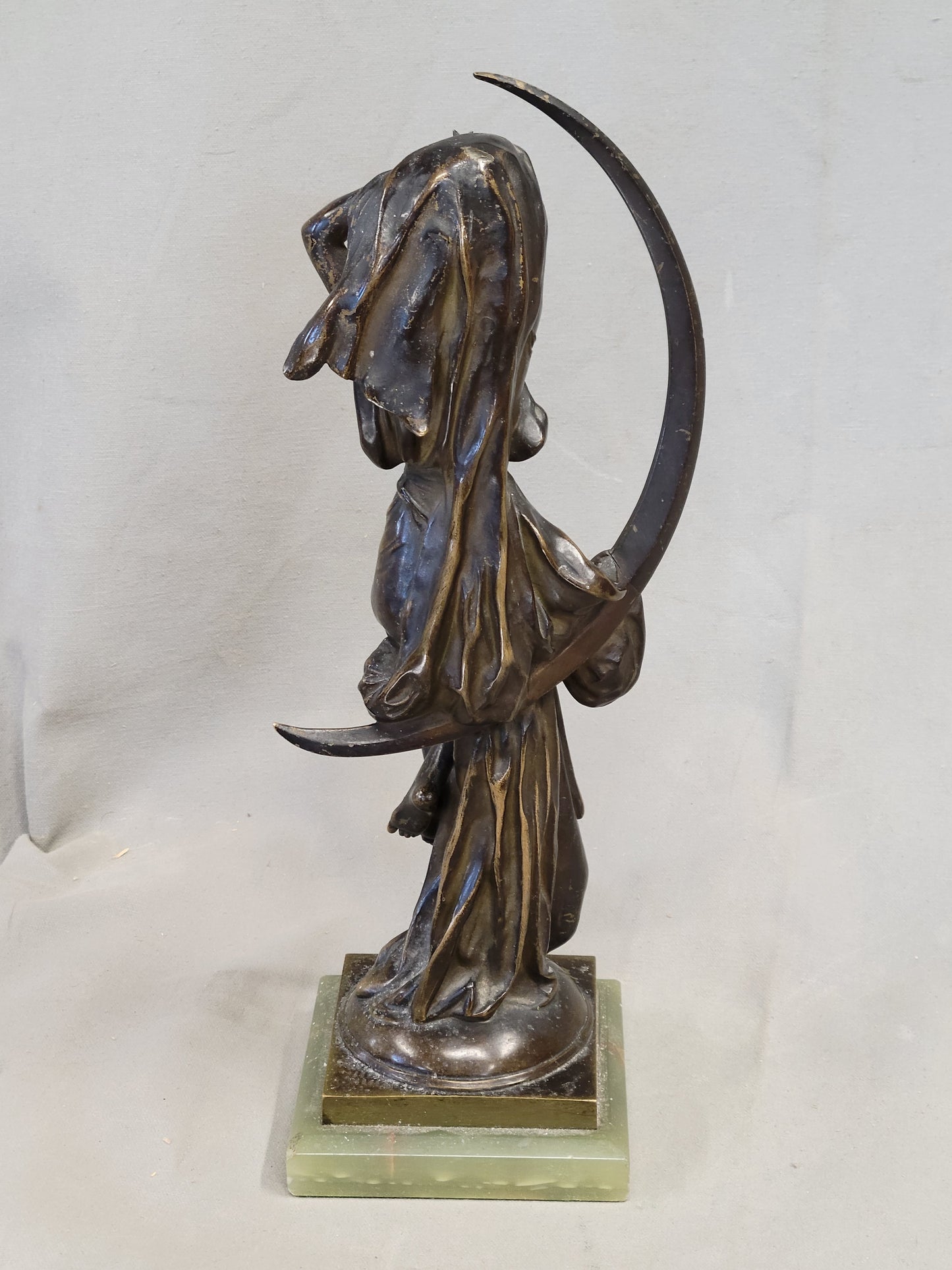 Antique French Art Nouveau Bronze Sculpture of a Woman Signed H. Levasseur (RL)