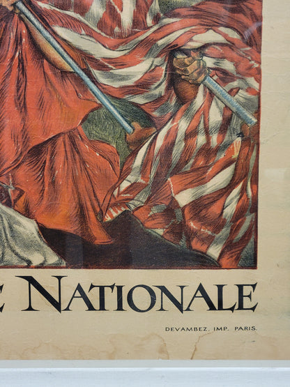 "L'Emprunt De La Defense Nationale" Ww1 Vintage Poster, by Jules Abel Faivre