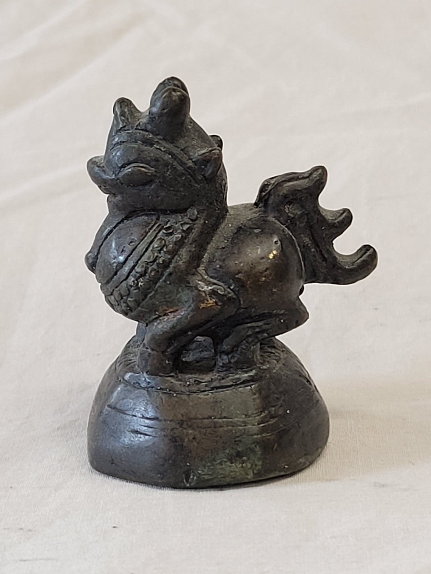 Set of 8 Antique Burmese Dragon Bronze Opium Weights