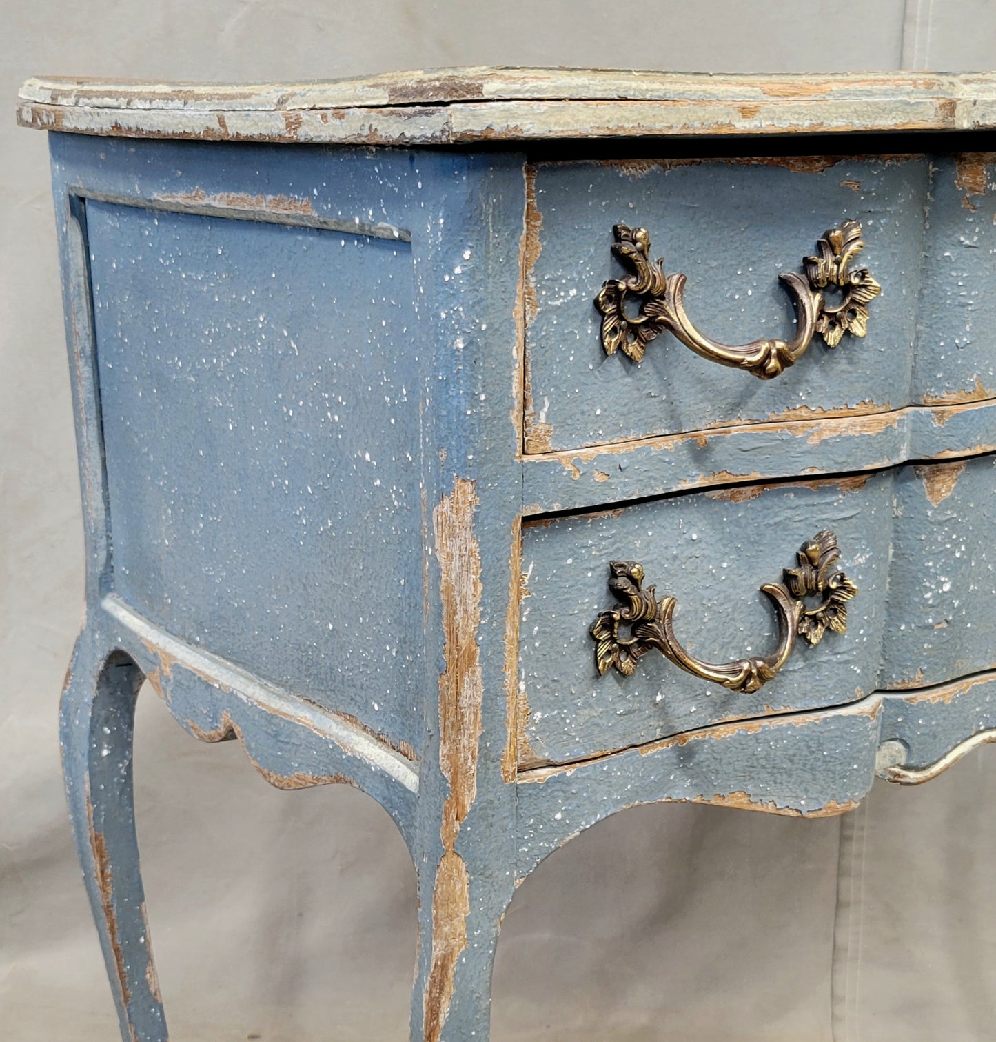 Antique 1920s French Provincial Louis XV Style Painted Commode