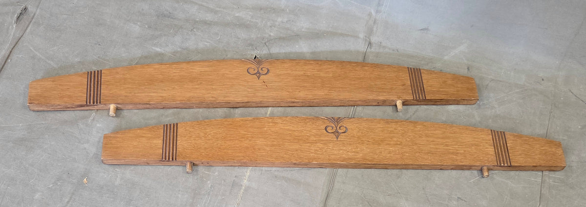 Antique Oak King Size Headboard, Arts & Crafts Style, USA, Circa 1920