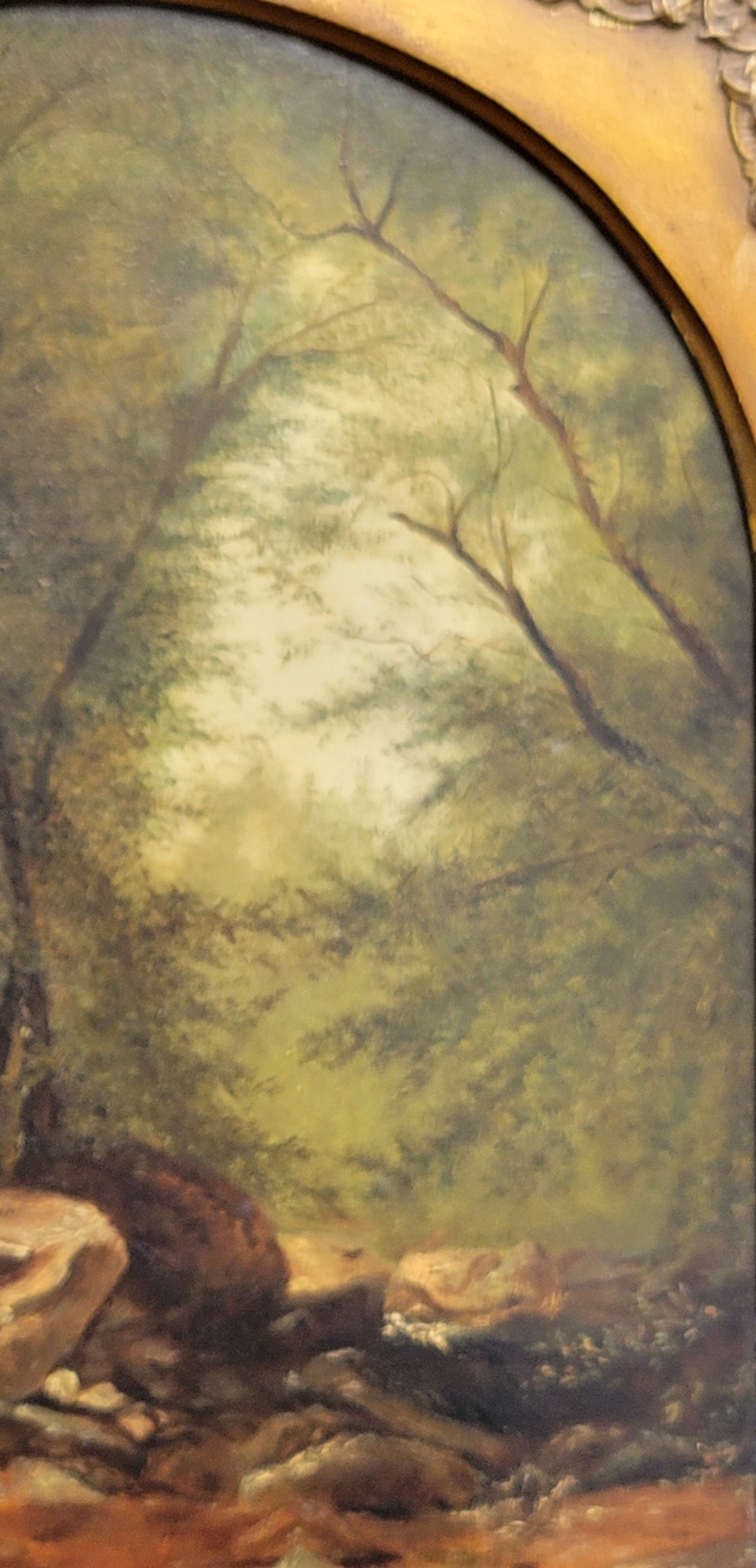 Antique 19th Century French Forest Landscape signed E.S. Buffett, 1862