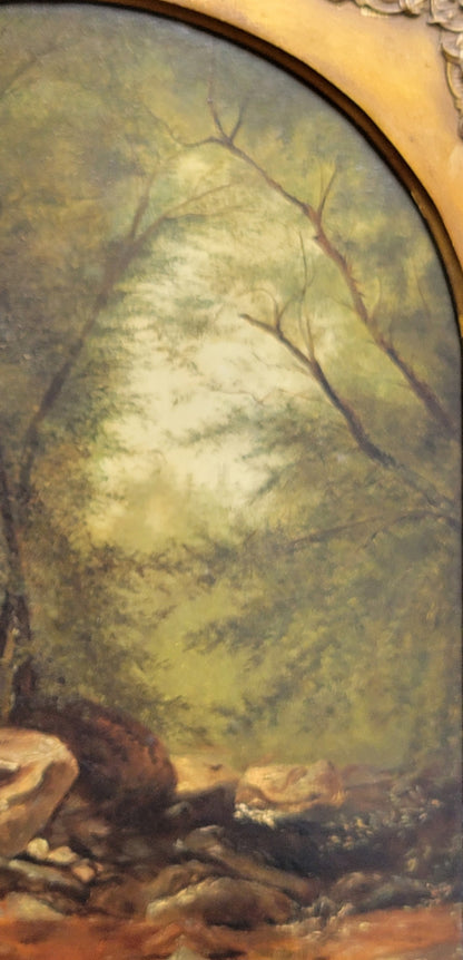 Antique 19th Century French Forest Landscape signed E.S. Buffett, 1862