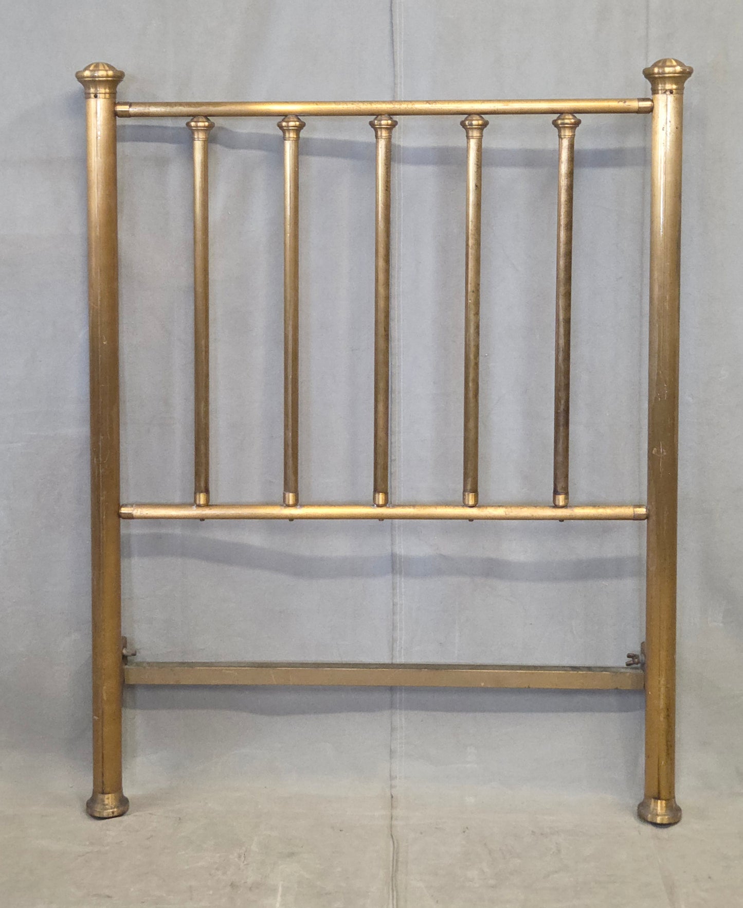 Antique Brass Twin Bed Headboards - A Pair