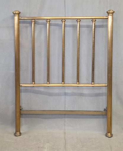 Antique Brass Twin Bed Headboards - A Pair