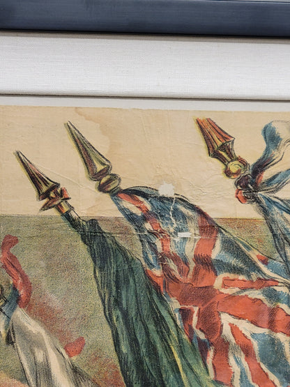 "L'Emprunt De La Defense Nationale" Ww1 Vintage Poster, by Jules Abel Faivre