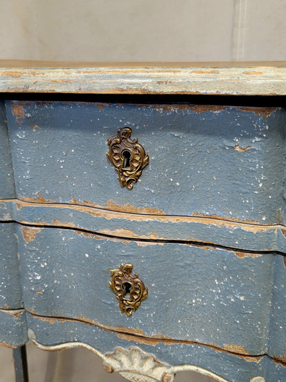 Antique 1920s French Provincial Louis XV Style Painted Commode