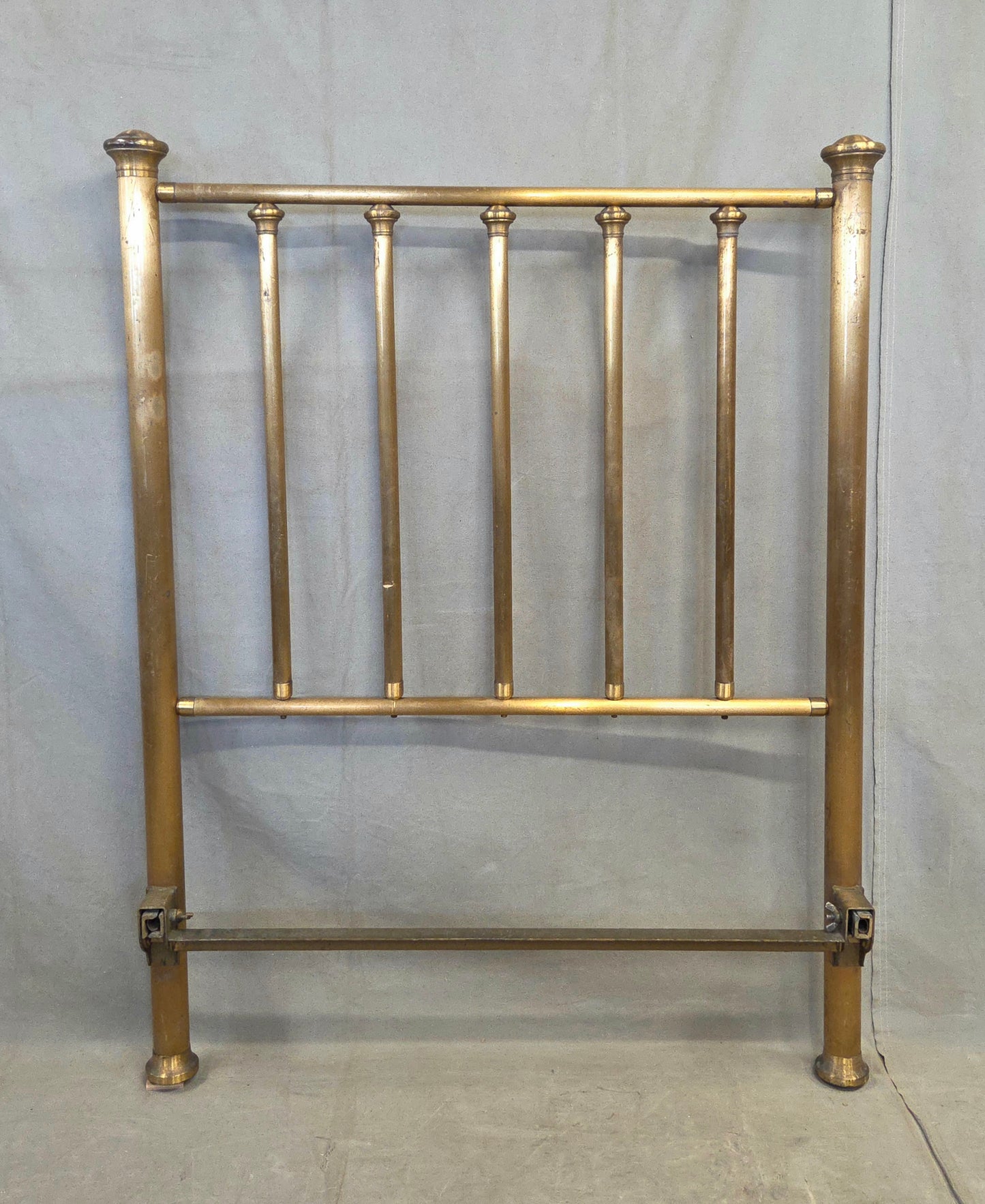 Antique Brass Twin Bed Headboards - A Pair
