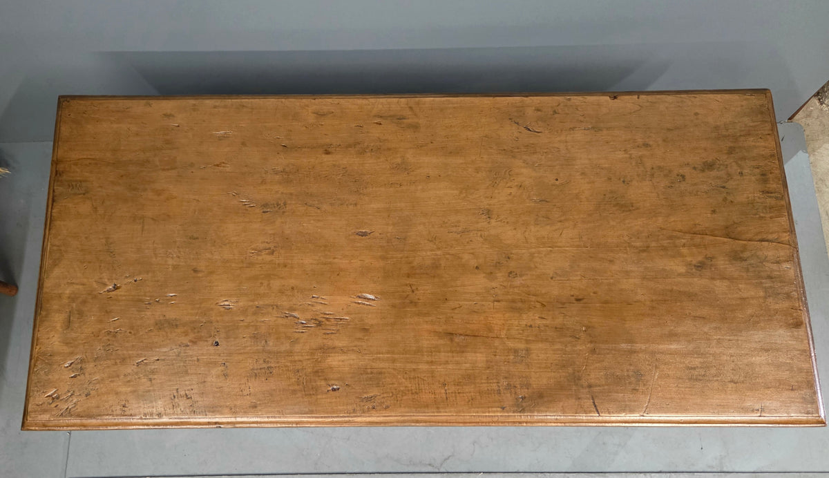 Vintage Old Teak Dining Table, C. 1940, Indonesia