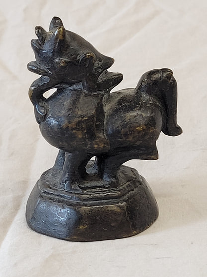 Set of 8 Antique Burmese Dragon Bronze Opium Weights