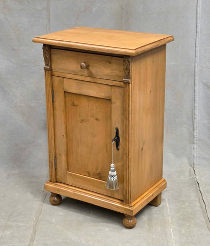 Vintage Eastern European Natural Pine Nighstands - a pair