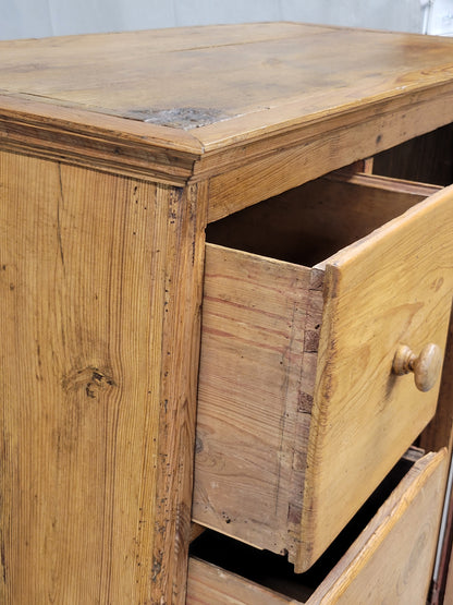 Antique Czech Pine Locking Pie or Larder Cabinet